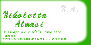 nikoletta almasi business card